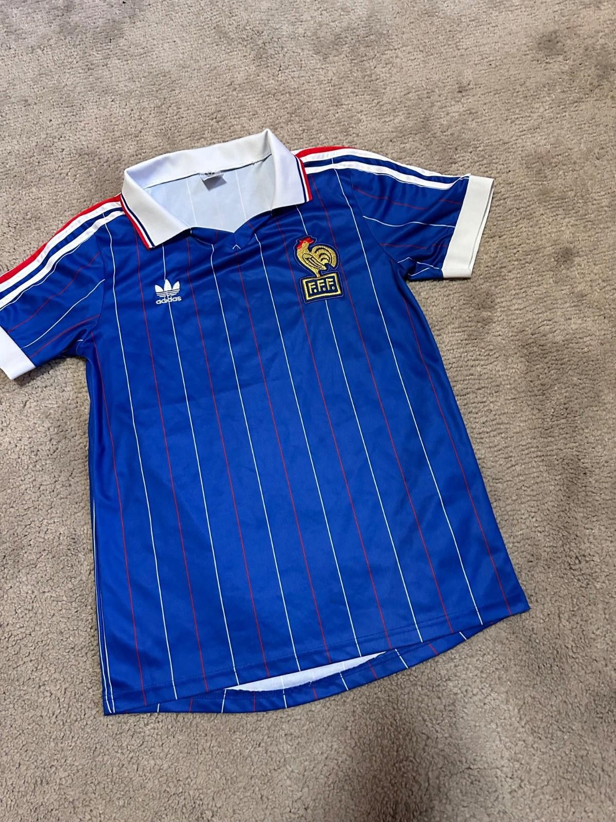 Adidas Adidas France 1982 Home Football Shirt Soccer Jersey Sz M Size US M / EU 48-50 / 2 - 2 Thumbnail