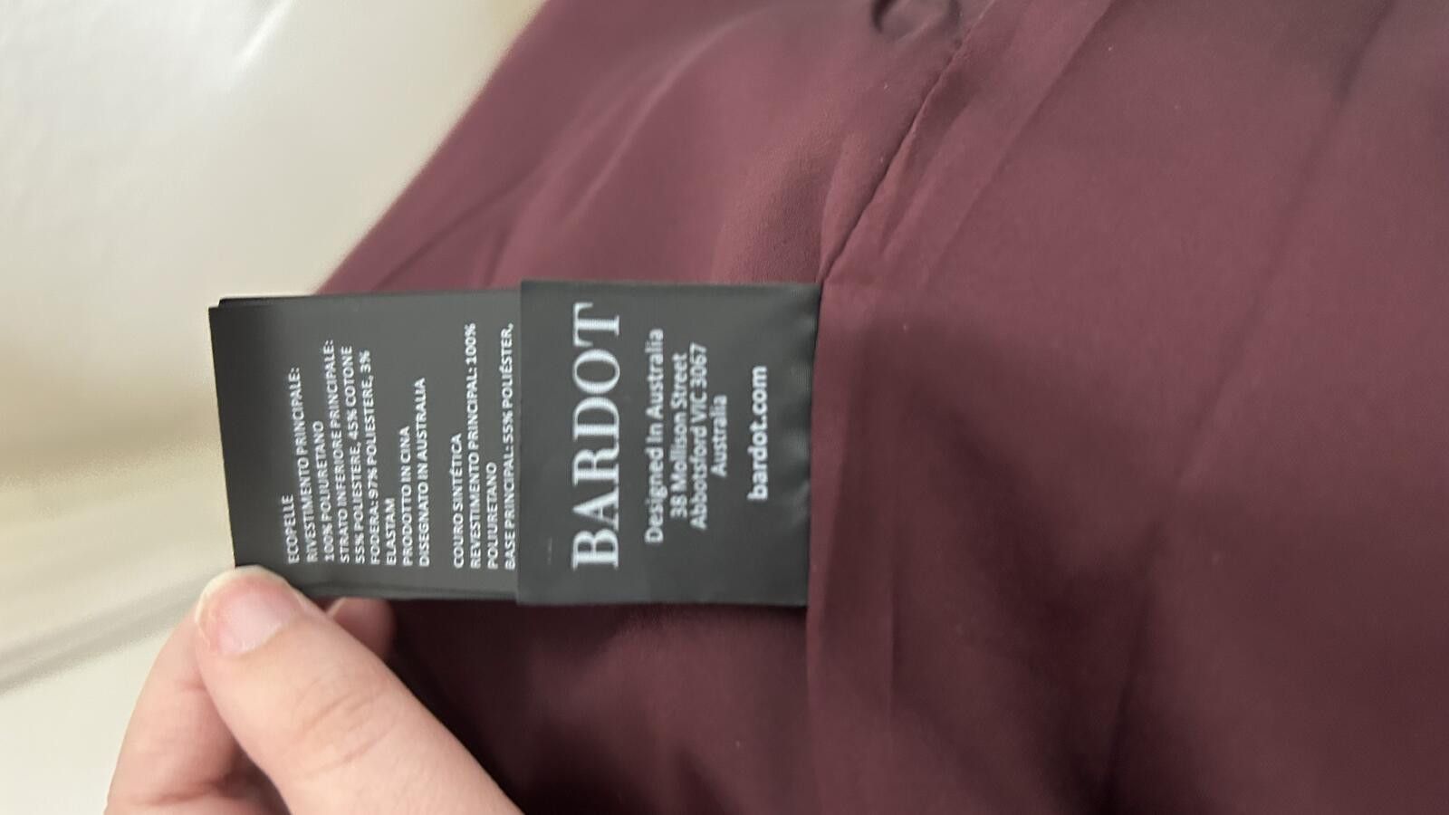 Bardo NWT Bardot Faux Leather Trench Coat Revolve Burgundy Size S / US 4 / IT 40 - 5 Thumbnail