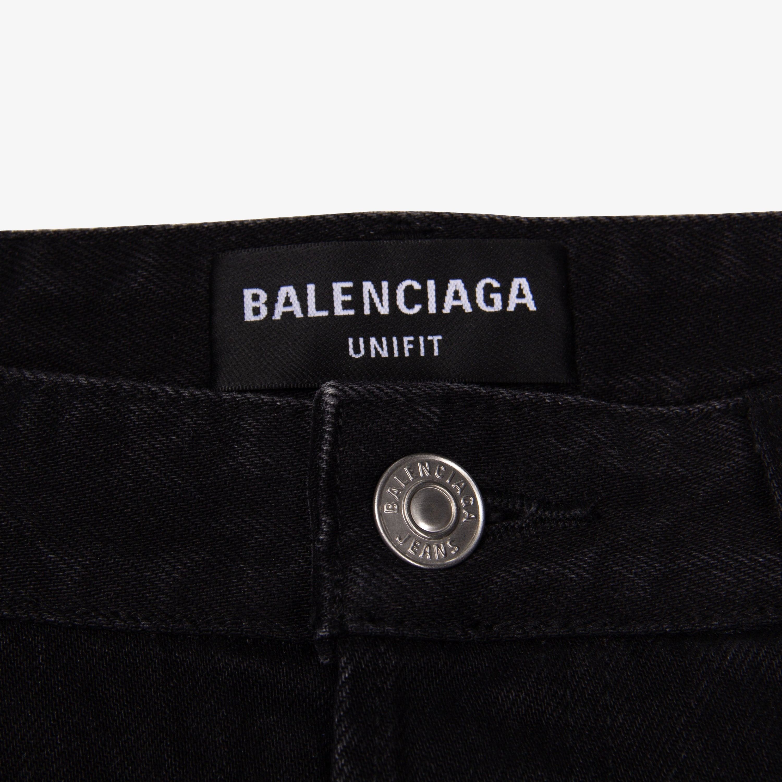 Balenciaga BALENCIAGA AFTERWORLD SLASHED SPORTY B DENIM | S Size US 32 / EU 48 - 4 Thumbnail