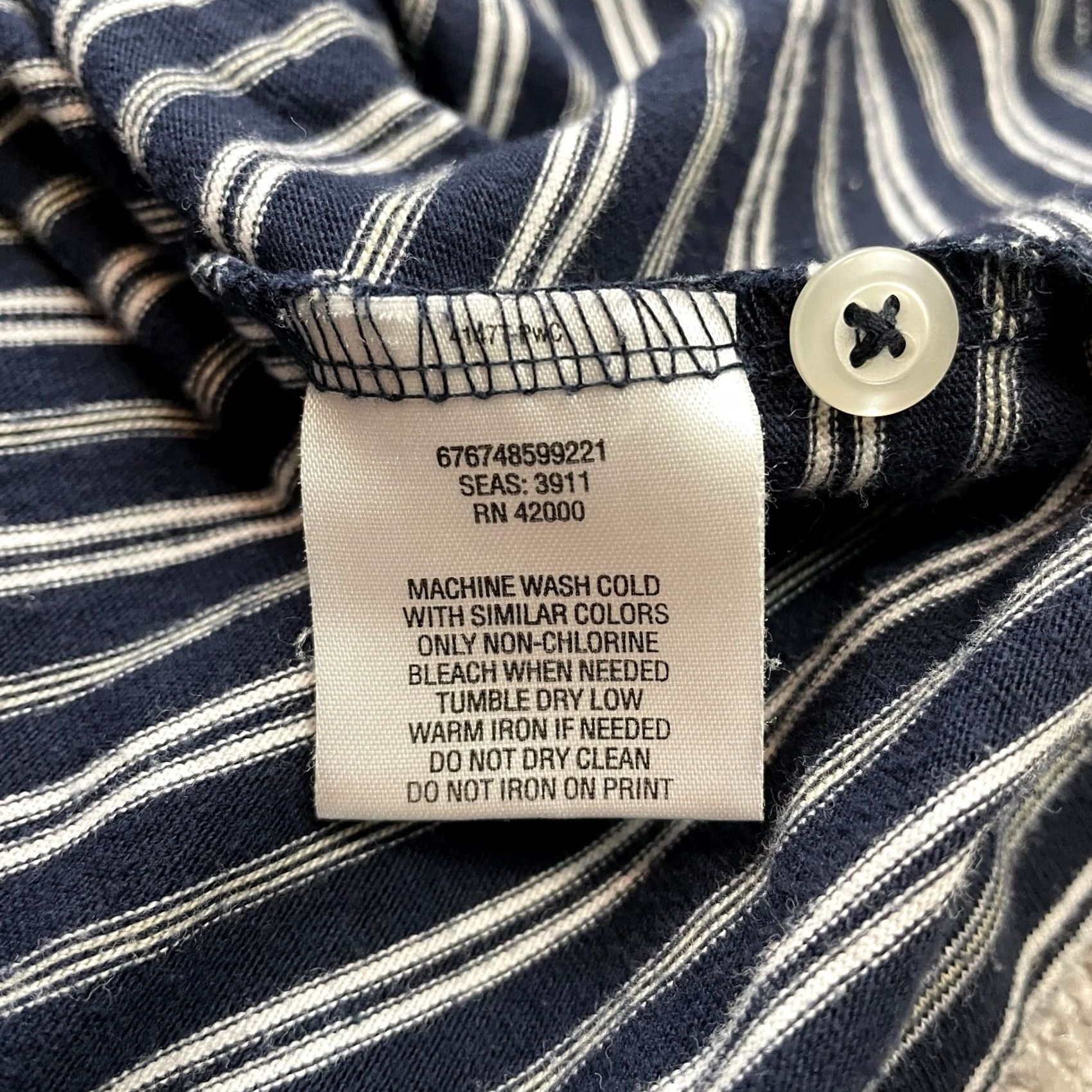 Basic Editions VINTAGE Basic Editions Polo Shirt Mens L Blue Striped Golf Rugby Preppy Collared Shirt Size US L / EU 52-54 / 3 - 7 Thumbnail