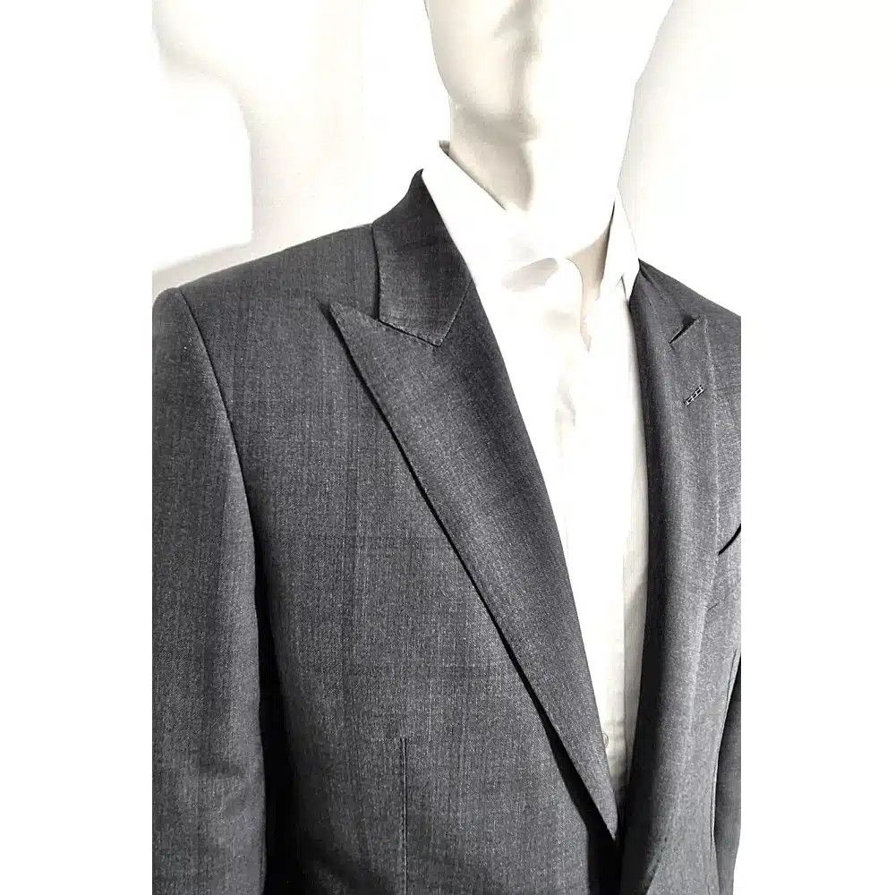 Tom Ford o1loc1c0625 2LYP01 Checked Wool Blend Suit in Grey Size US M / EU 48-50 / 2 - 2 Thumbnail