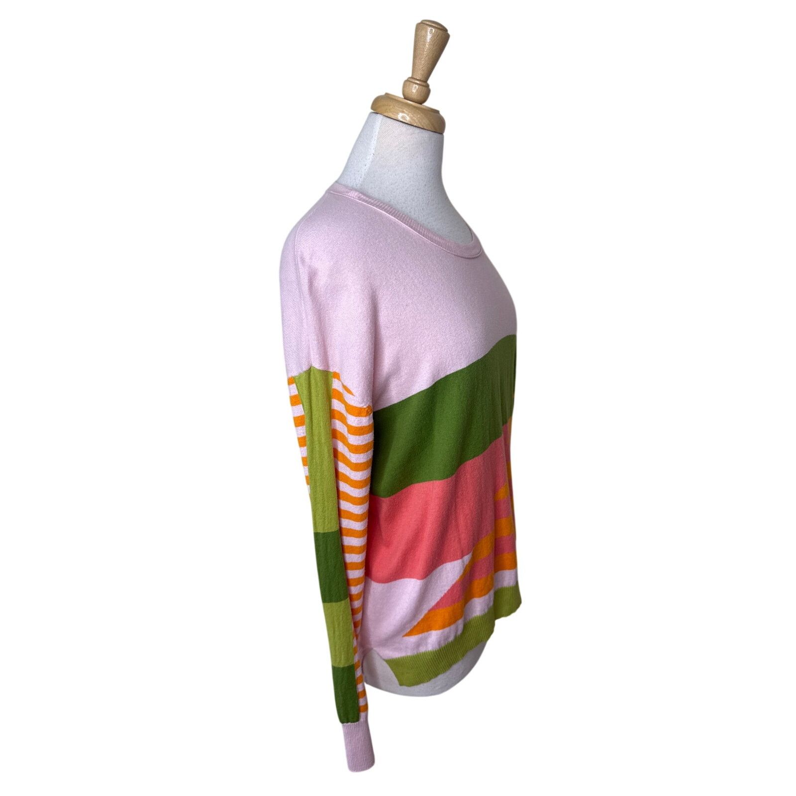 Other ZACKET & PLOVER Colorblock Diagonal Stripe Crewneck Sweater Size L / US 10 / IT 46 - 7 Thumbnail
