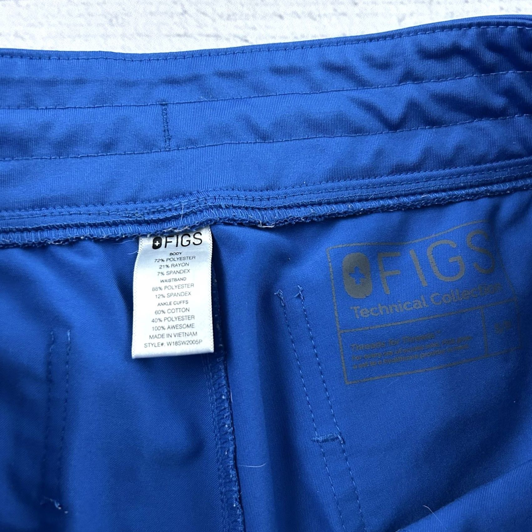 Vintage FIGS Pants Mens S Blue Technical Collection Zamora Jogger Scrub Women Size 28" / US 6 / IT 42 - 4 Thumbnail