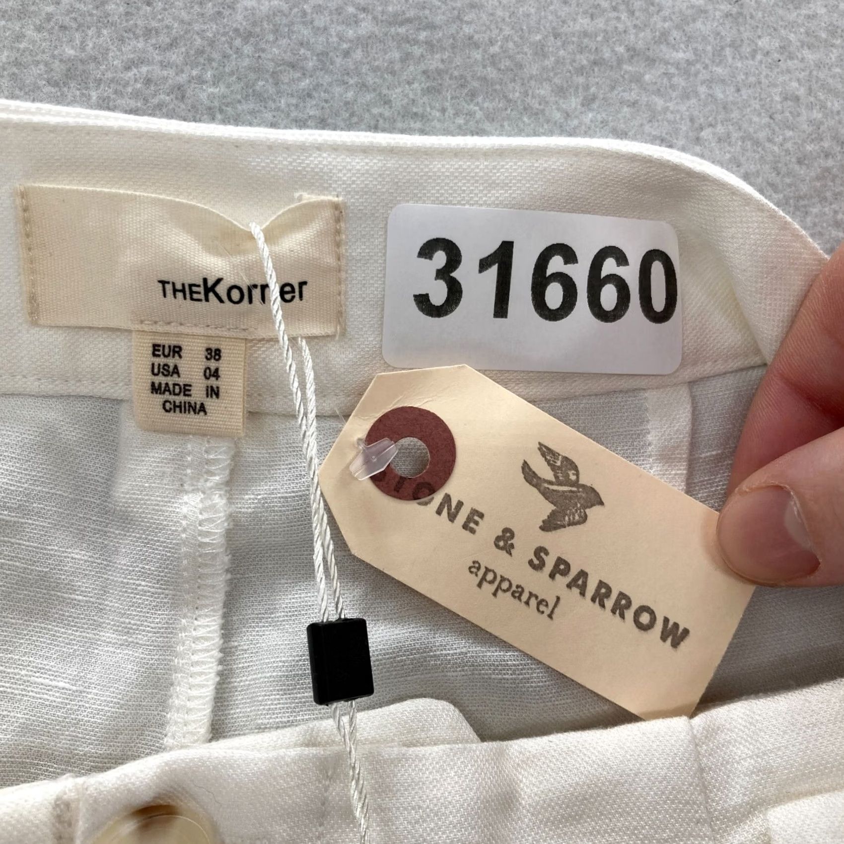 Anthropologie The Korner Linen Pleated Trousers Women's 4 White Relaxed Taper Pants Size 27" / US 4 / IT 40 - 5 Thumbnail