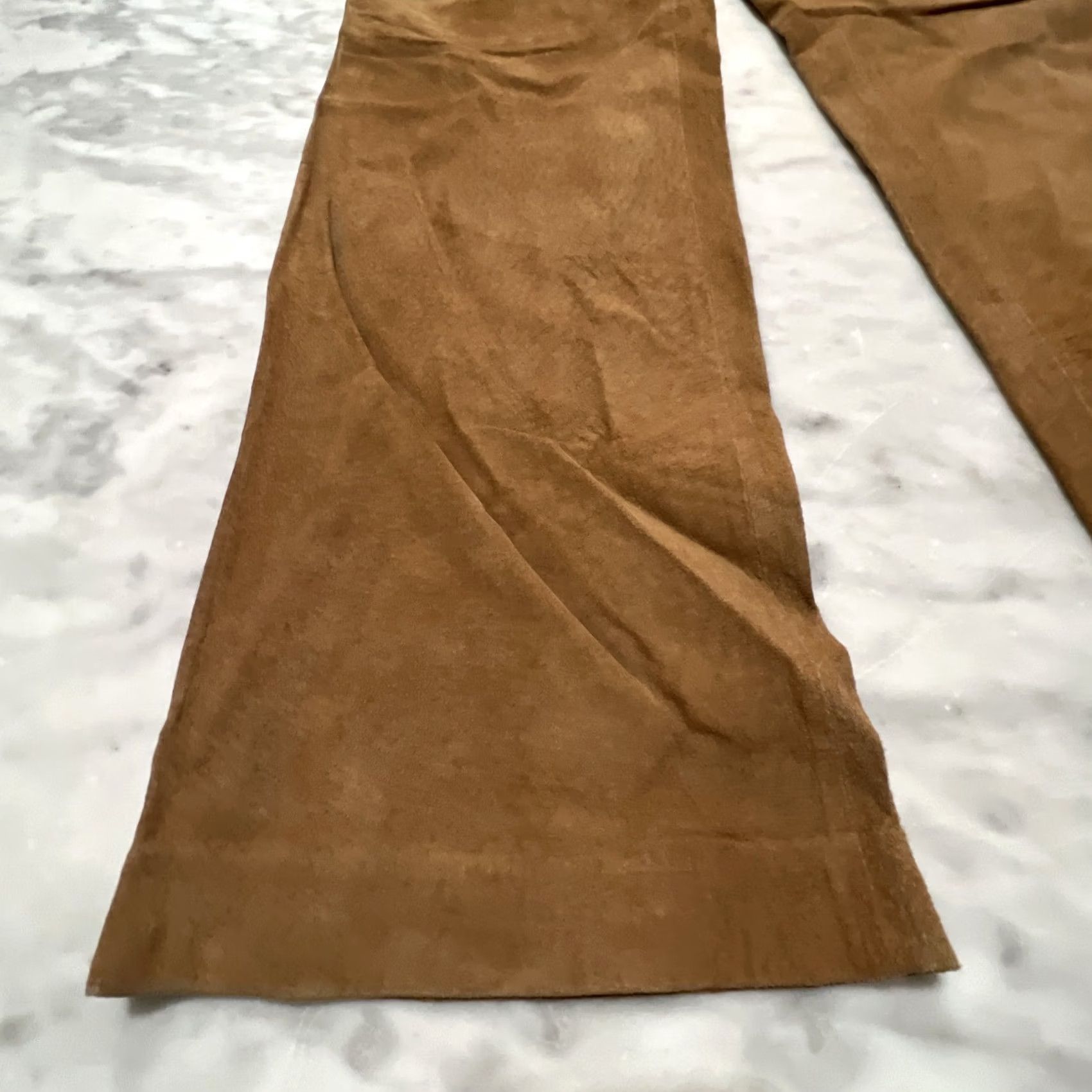Vintage VINTAGE Newport News Leather Pants Women’s Size 8 Brown Lined Dress Pants Straight 30 In Inseam Mens? Size 30" / US 8 / IT 44 - 6 Thumbnail