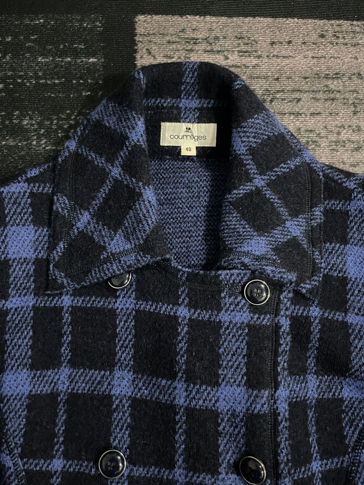 Courreges Vintage Courreges Plaid Wool Jacket Size S / US 4 / IT 40 - 8 Thumbnail