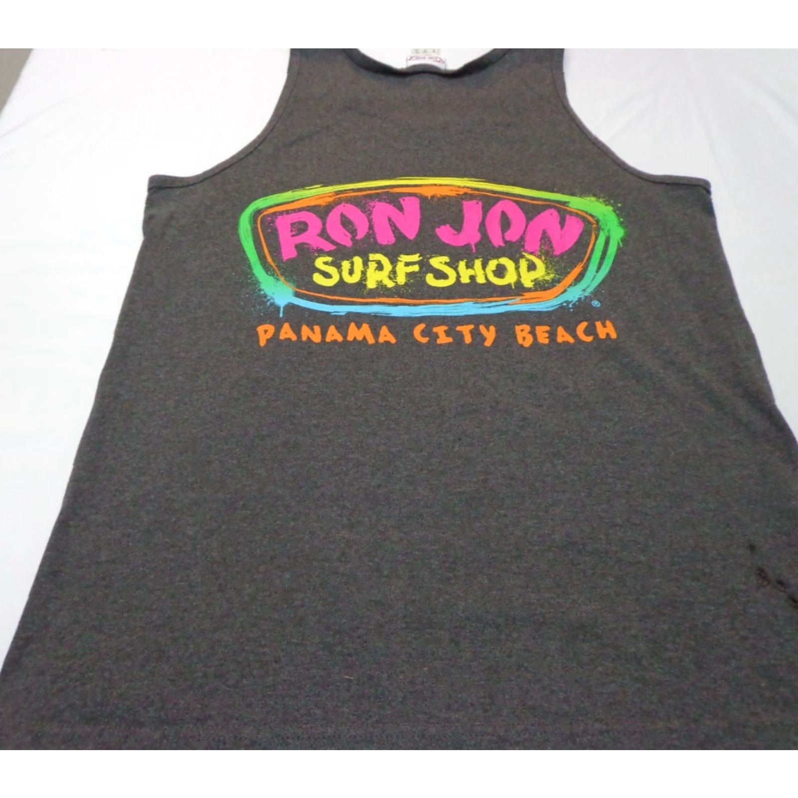 Ron Jon Surf Shop Ron Jon Surf Shop Tank Top Unisex Adults Gray M Casual Travel Beach 90s? Size M / US 6-8 / IT 42-44 - 2 Thumbnail