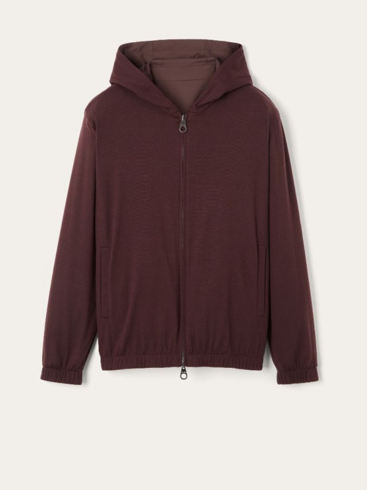 o1w1db10725 FA09559 LP Hooded Bomber Jacket in Brown