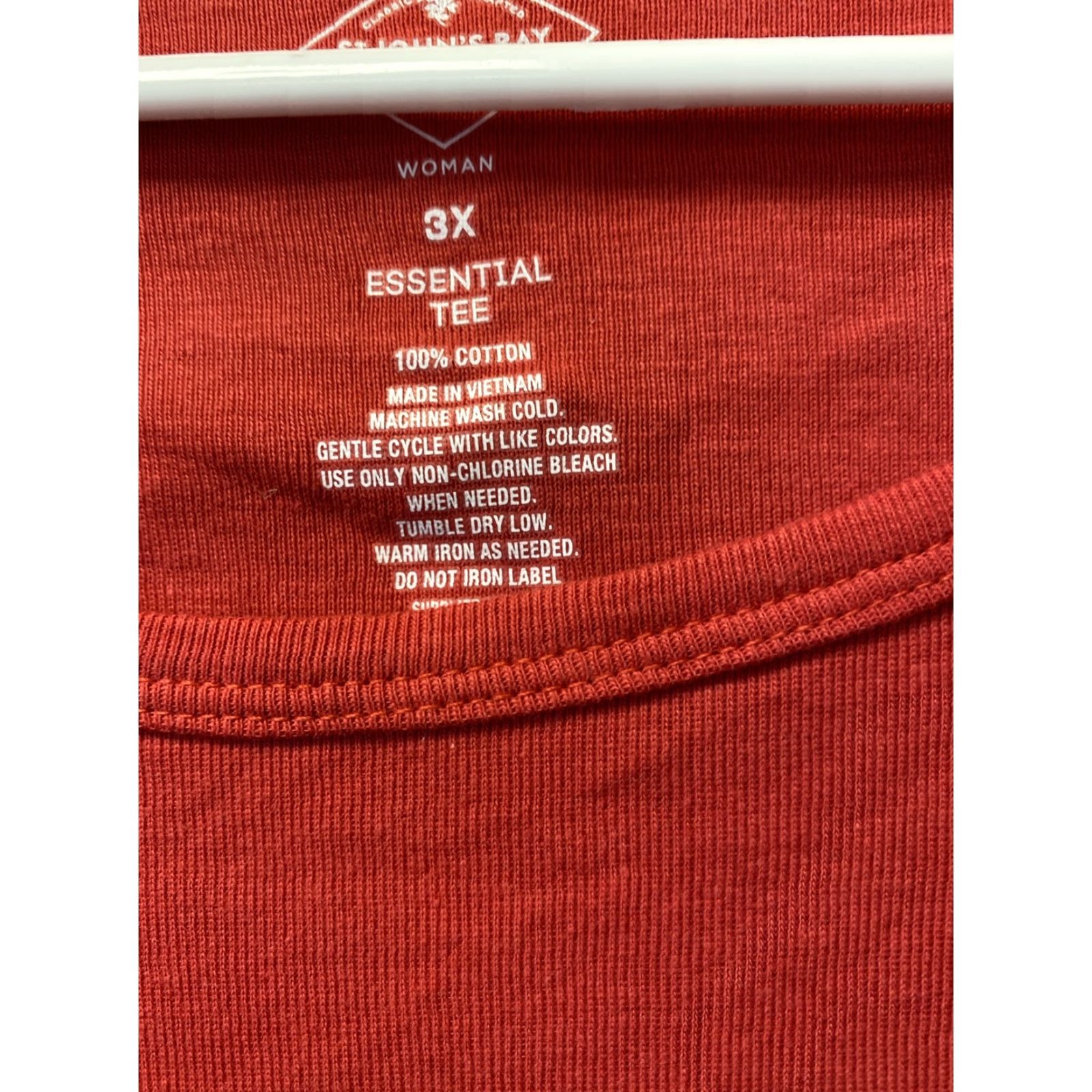 Vintage St. John's Bay Essential Tee Shirt Red Crew Neck Long Sleeve 3X Woman's Plus Size Tee Size XXL / US 16-18 / IT 52-54 - 4 Thumbnail