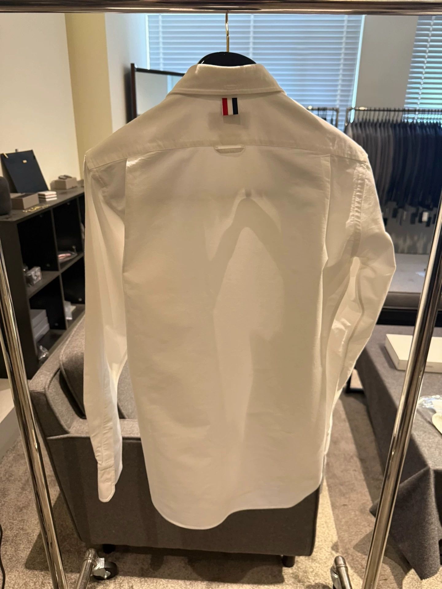 Thom Browne Thom Browne Classic 3-Color Placket Oxford Shirt White 2 Size US M / EU 48-50 / 2 - 2 Thumbnail