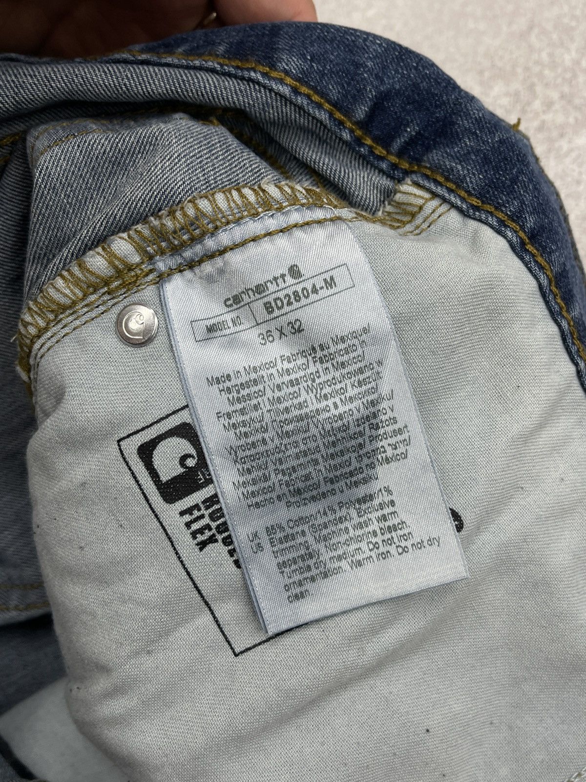 Carhartt Vintage Carhartt WIP Rugged Flex Relaxed Fit Denim Jeans Size US 36 / EU 52 - 12 Thumbnail