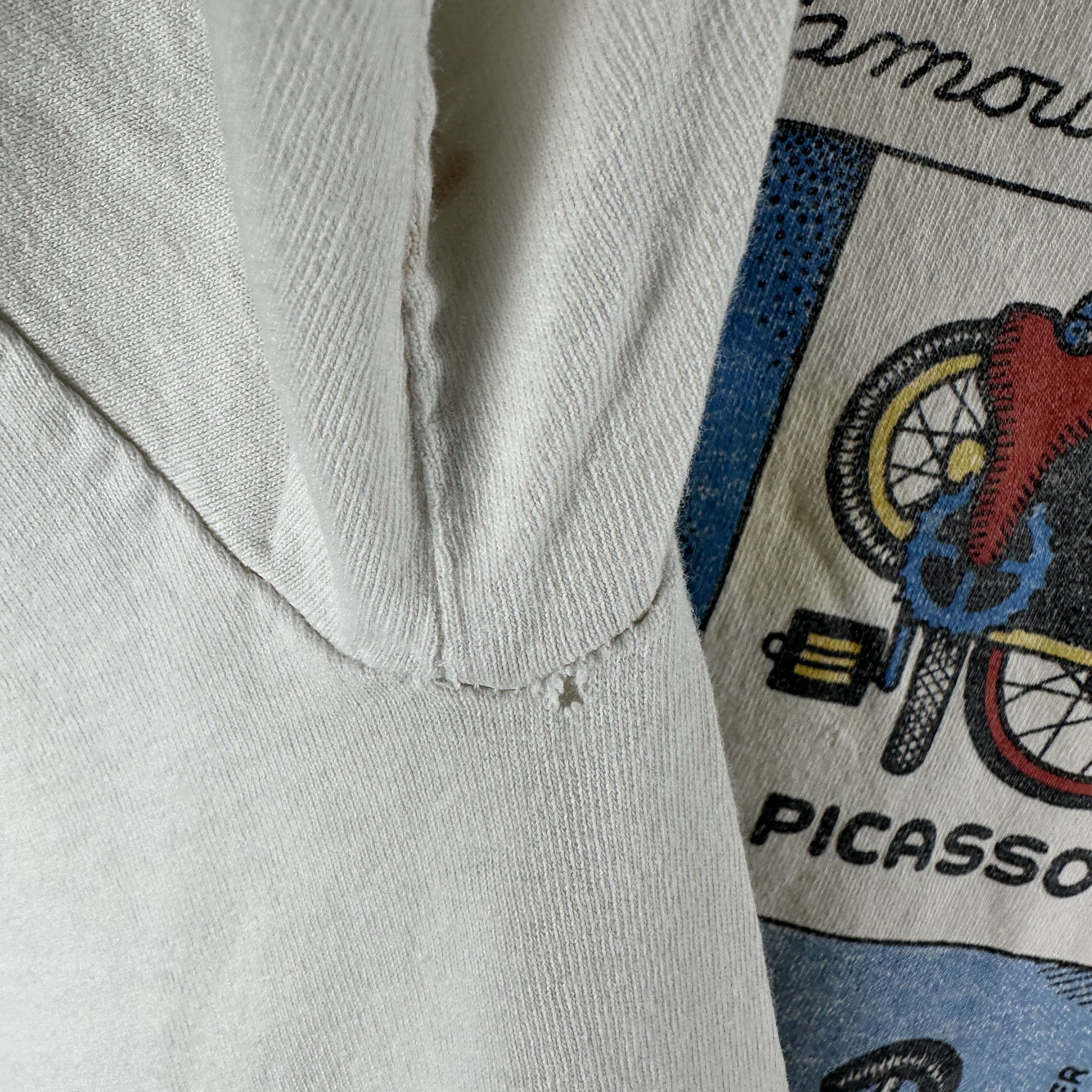Vintage 90s Bicycle Famous Artists Seurat Picasso Duchamp Dali Tee Size US L / EU 52-54 / 3 - 6 Thumbnail