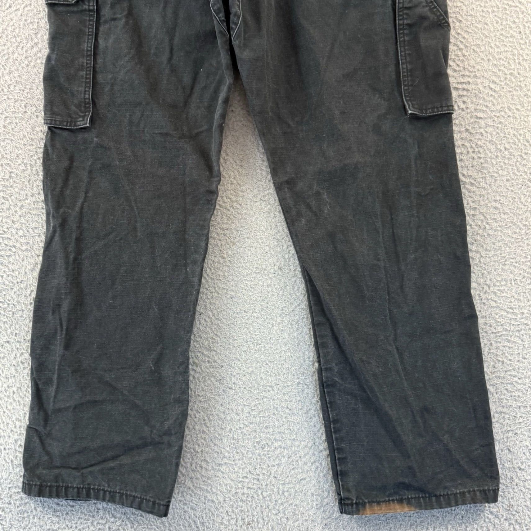 Wrangler VINTAGE Wrangler Pants Men 36 Black Ripstop Canvas Double Knee Cargo Carpenter Pants 36 Black 90s Mens Size US 36 / EU 52 - 7 Thumbnail