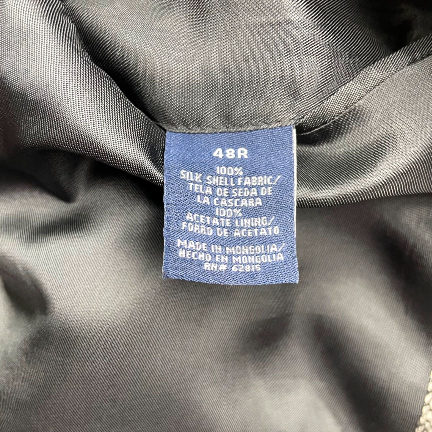 Stafford Stafford Men’s Blazer Jacket Gray Herringbone 100% Silk 2-Button 48R Size 48R - 7 Thumbnail
