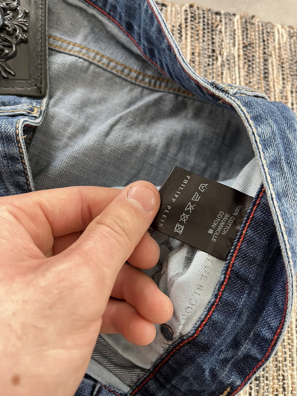 Philipp Plein New Philipp Plein Jeans Heavy Metal Logo Y2K Distressed Size US 36 / EU 52 - 21 Thumbnail