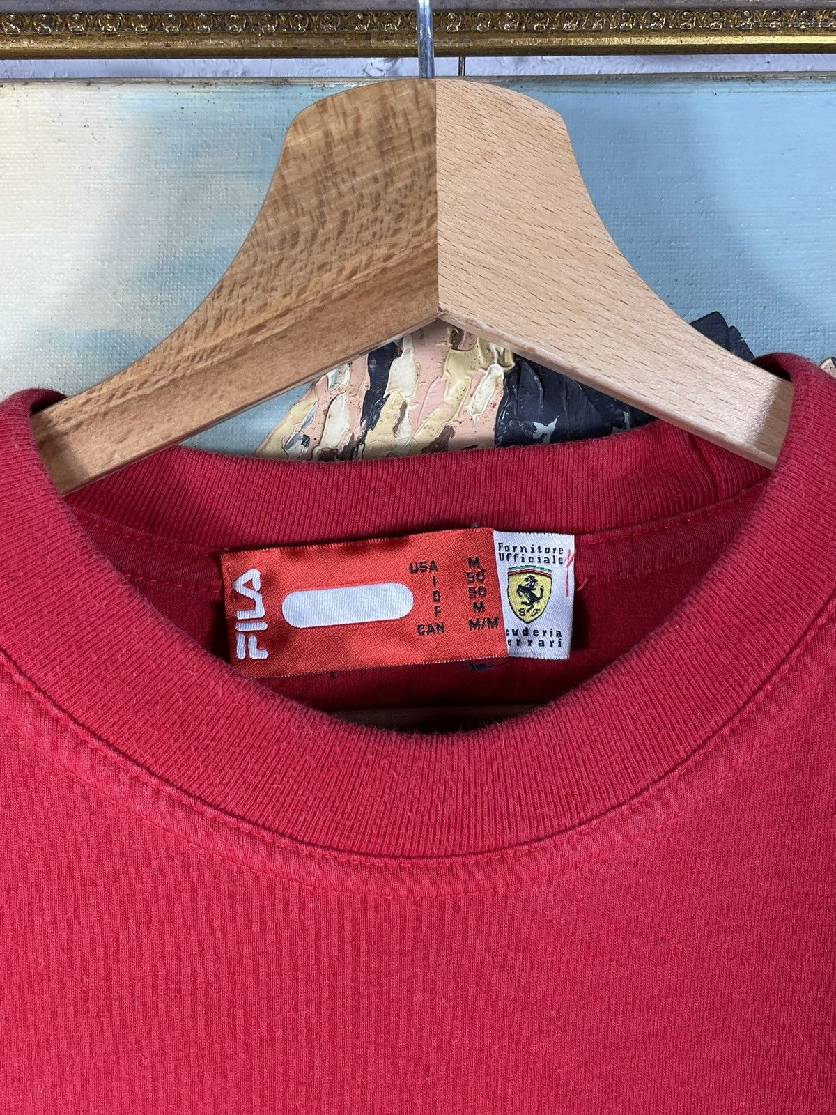 Ferrari × Fila × Vintage Red Vintage Retro Y2k 00s Ferrari T shirt Tee Size US M / EU 48-50 / 2 - 5 Thumbnail