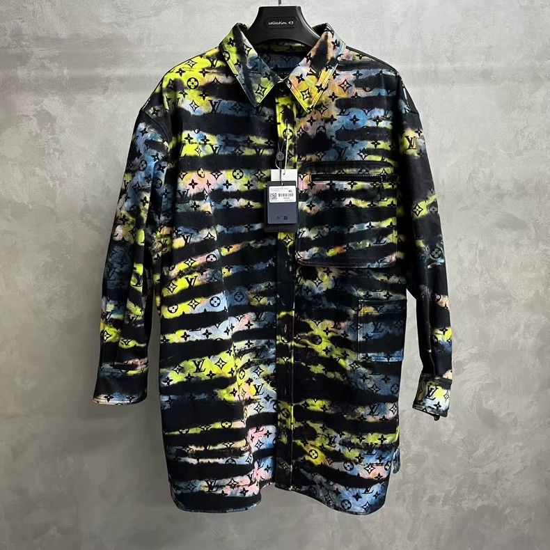Louis Vuitton louis vuitton black colorful long sleeve shirt-dmc Size US L / EU 52-54 / 3 - 1 Thumbnail