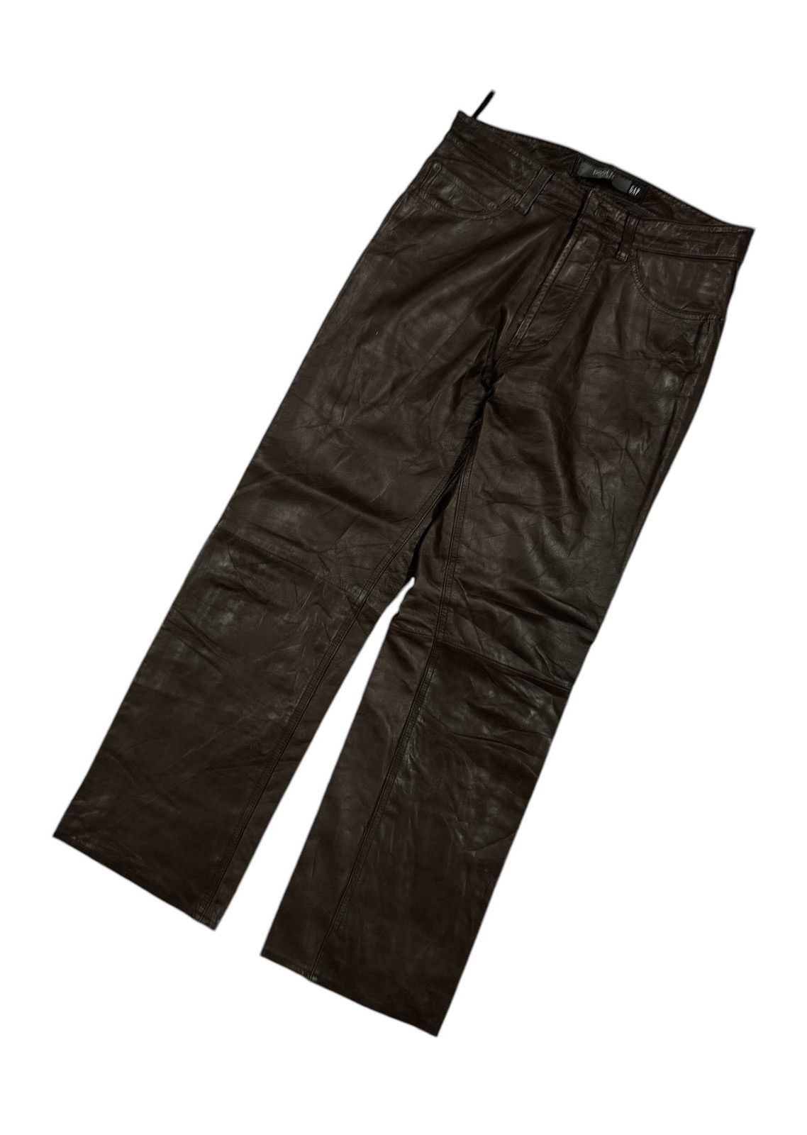 Gap × Vintage Vtg🔥Y2k 2000 Gap Bikers Boot Fit Leather Pants Size US 28 / EU 44 - 6 Thumbnail