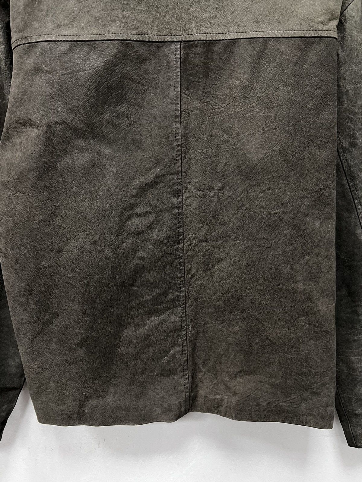 Vintage Vintage Genuine Real Leather Cropped Jacket Avant Garde Size US M / EU 48-50 / 2 - 10 Thumbnail