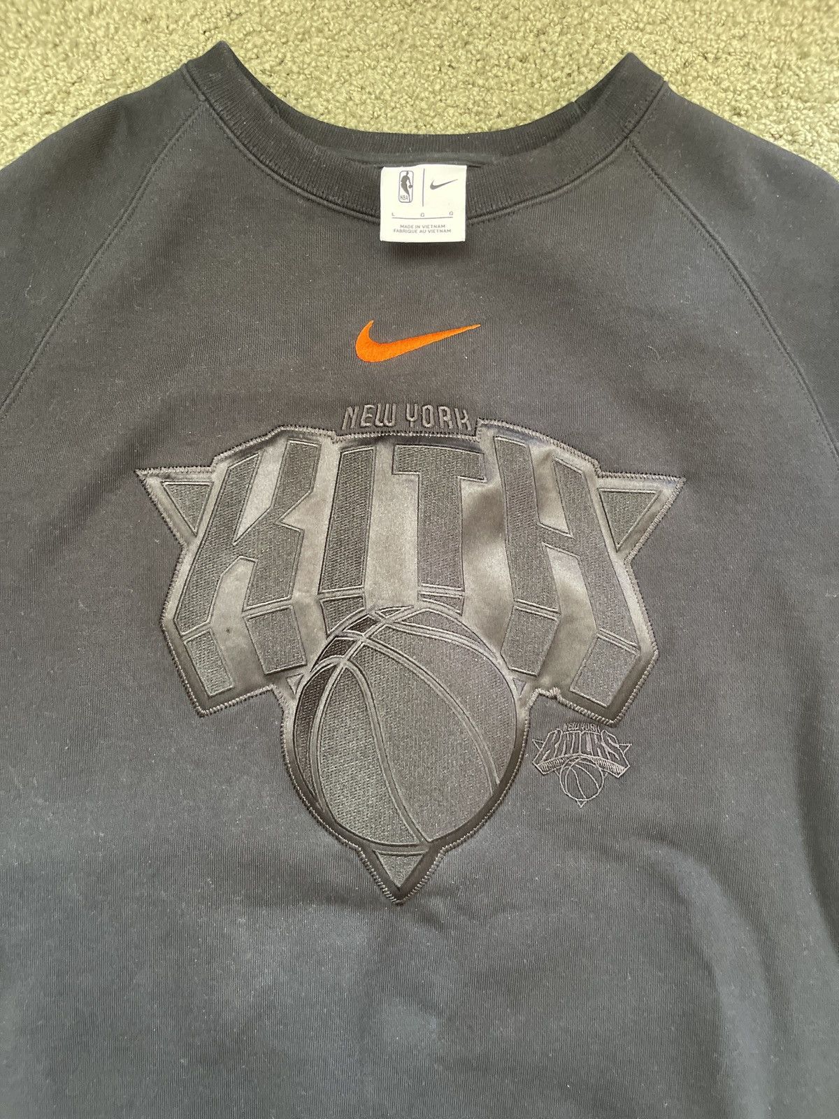 Nike Kith Nike for New York Knicks Fleece Crewneck (FW21) | Grailed