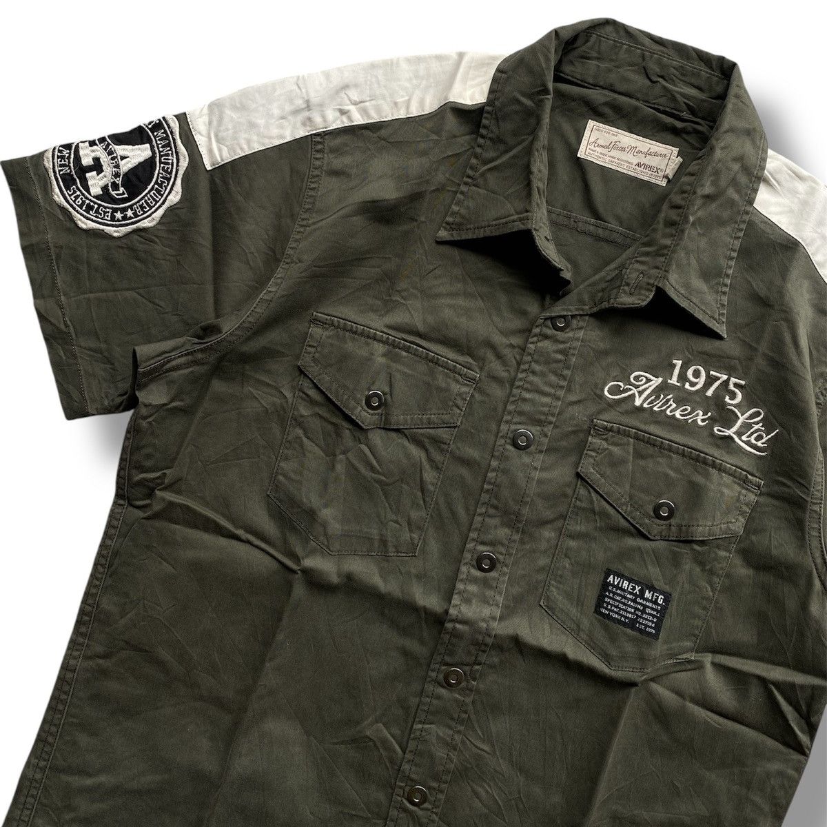 Avirex 🔥SICK AVIREX MILITARY WORK SHIRT ARMY. Size US M / EU 48-50 / 2 - 5 Thumbnail