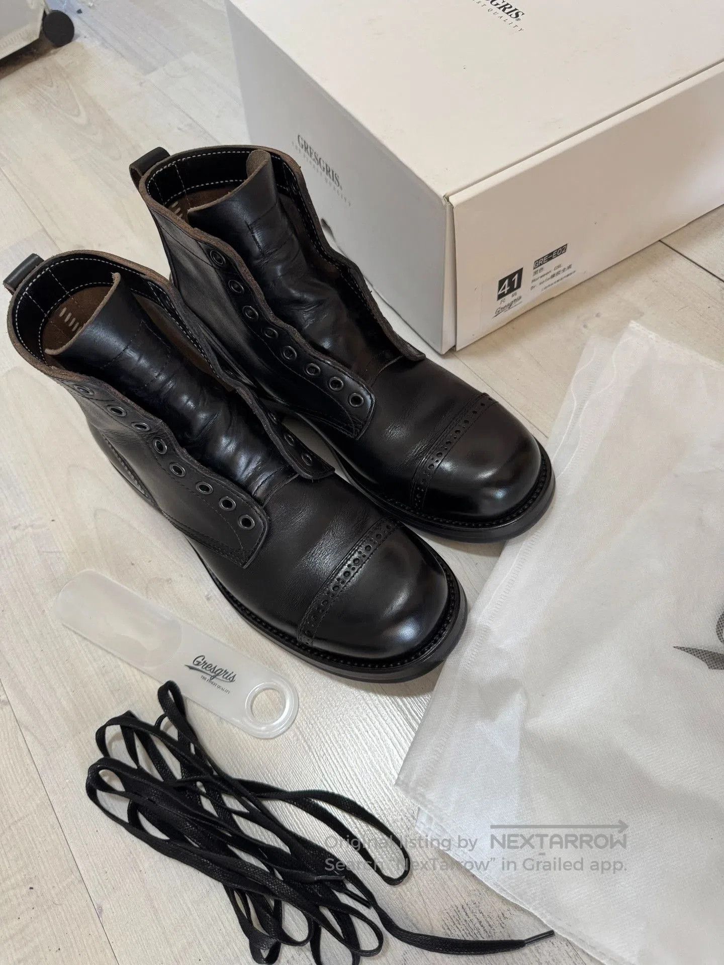 GREI. GRE E02 Custom Paratrooper Boots. Size US 8 / EU 41 - 1 Thumbnail