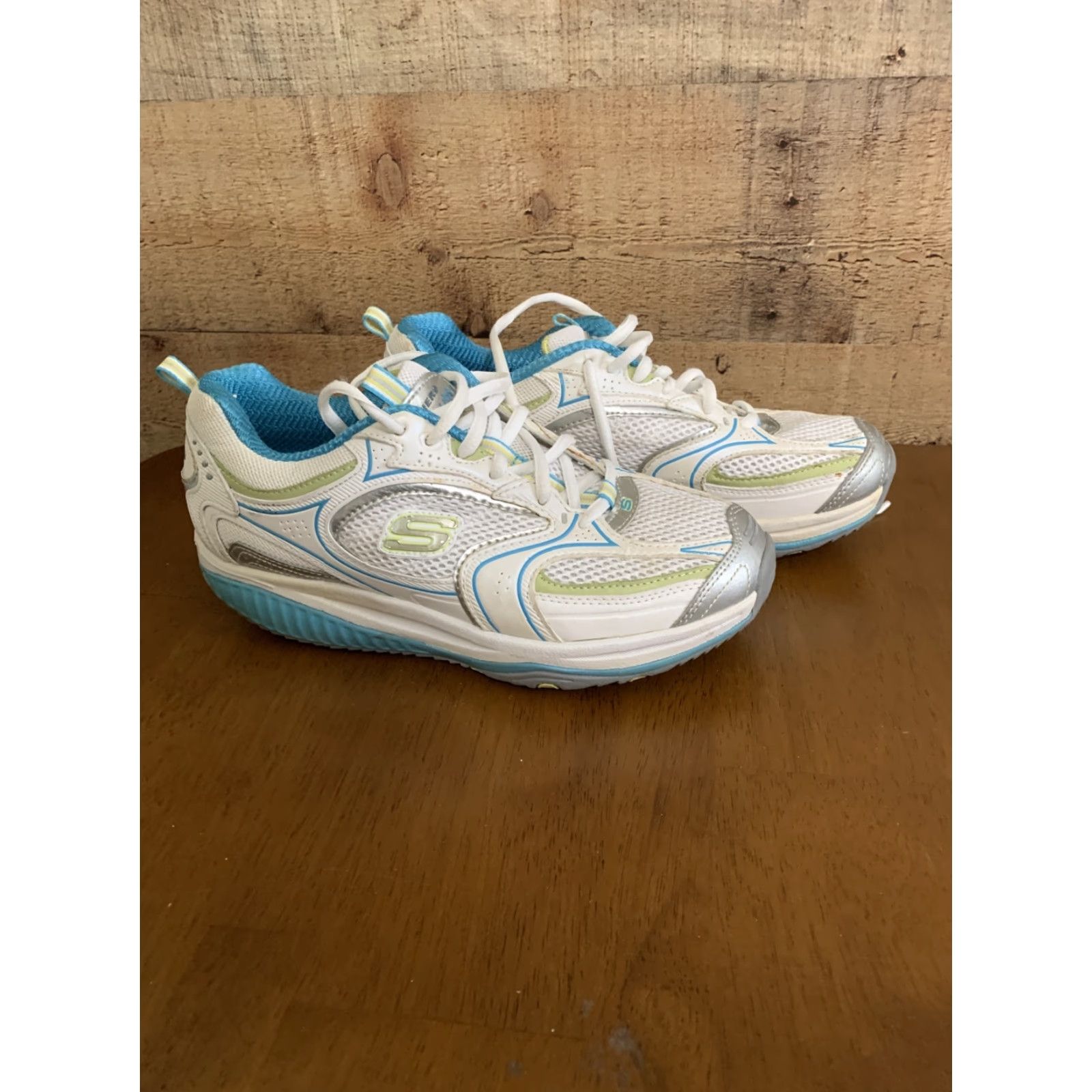 SKECHERS Skechers Shape Ups Toning Sneaker 12320 Walking Shoes Women’s 7 Blue/White Size US 4 / IT 34 - 4 Thumbnail