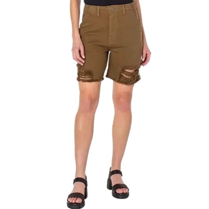 Earnest Sewn Earnest Sewn Distressed Shorts High Rise Denim Brown 24 NWT Size 24" / US 00 / IT 34 - 1 Thumbnail