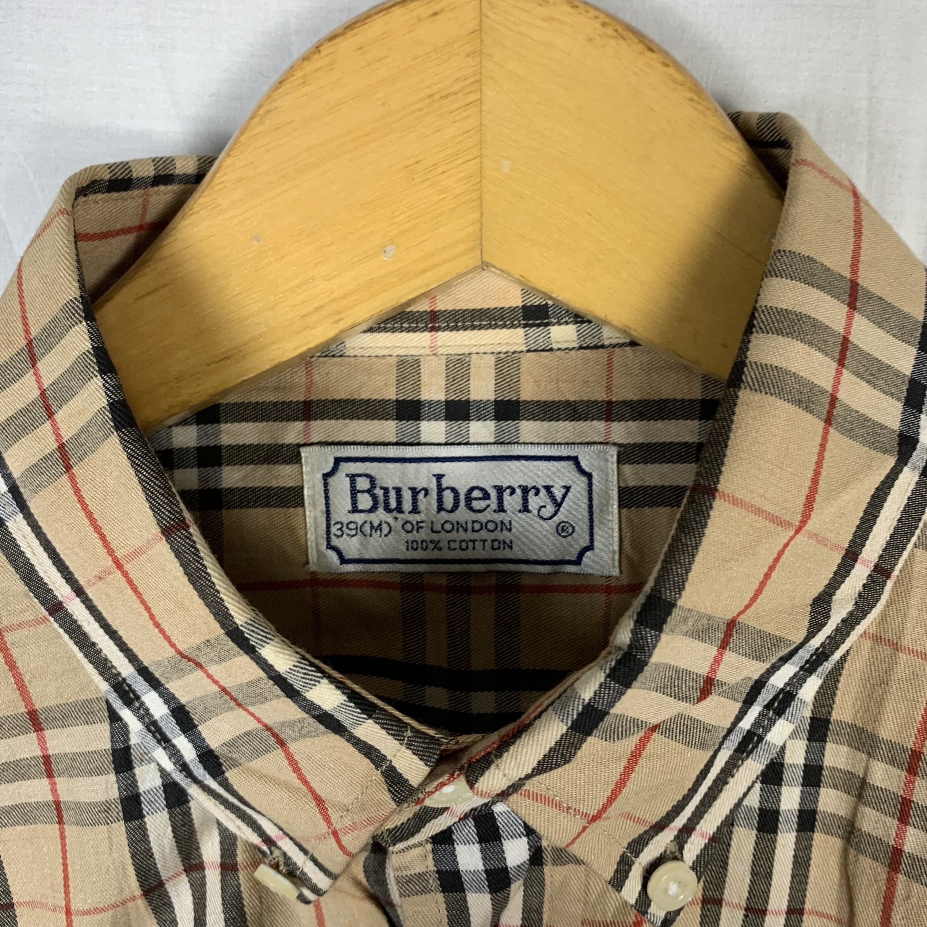 Burberry × Vintage Vintage Burberry Nova Check L/S Shirt Size US M / EU 48-50 / 2 - 5 Thumbnail