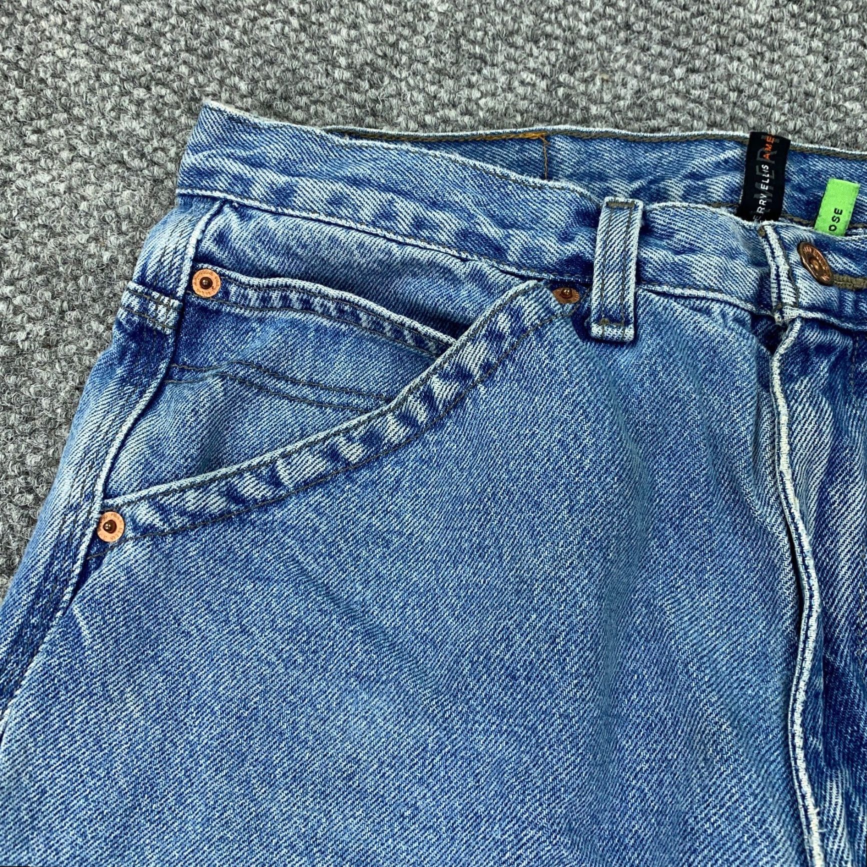 VINTAGE Perry Ellis Jeans Mens 32x30 Denim Straight Fit 90s Grunge