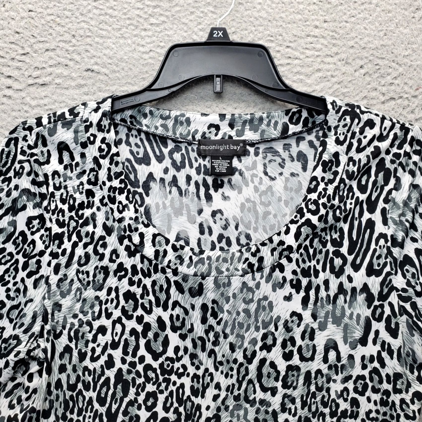 Bell Moonlight Bay Blouse Womens Large Multi Leopard Print Bell Sleeve Round Neck Shirt Size L / US 10 / IT 46 - 7 Thumbnail