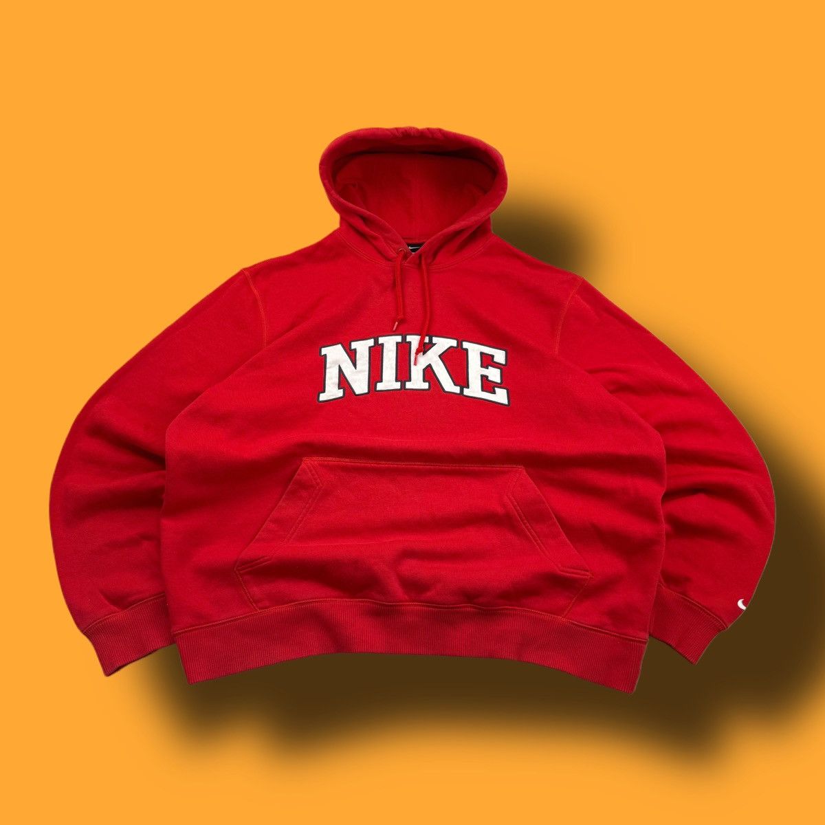 Nike × Vintage NIKE VINTAGE CENTER LOGO OVERSIZE BOXY HOODIE Size US XL / EU 56 / 4 - 1 Thumbnail