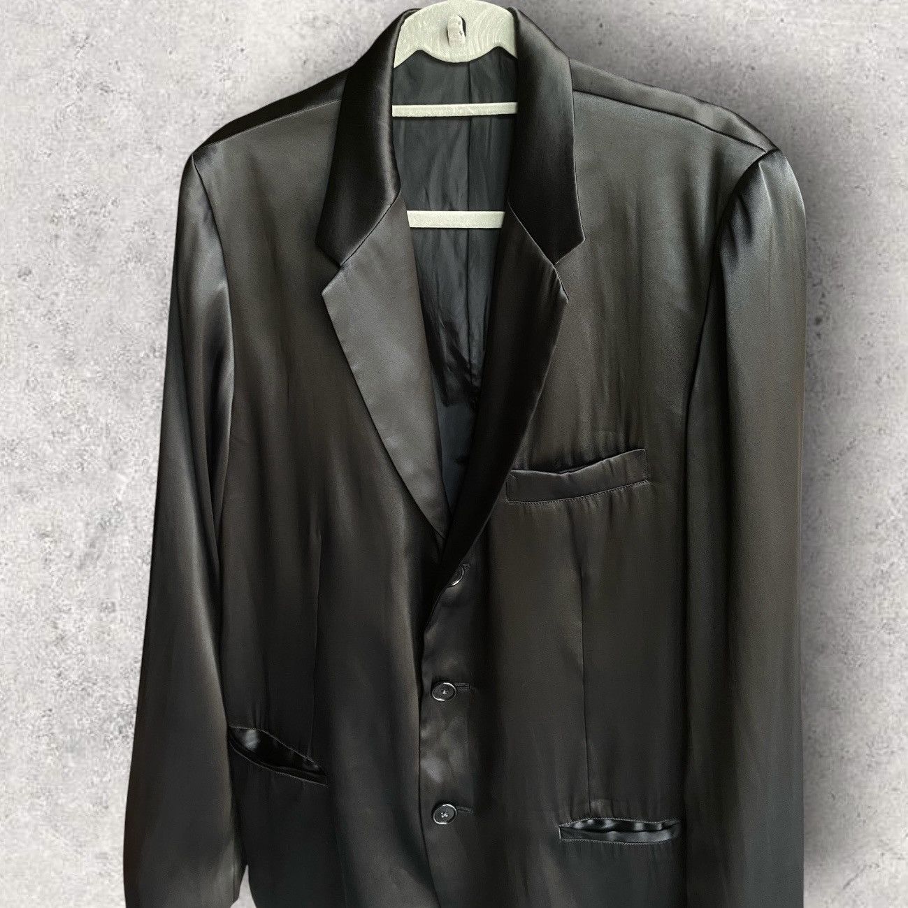 Yohji Yamamoto AW98 Black Shiny Blazer “Dolls Movie” Size US M / EU 48-50 / 2 - 3 Thumbnail