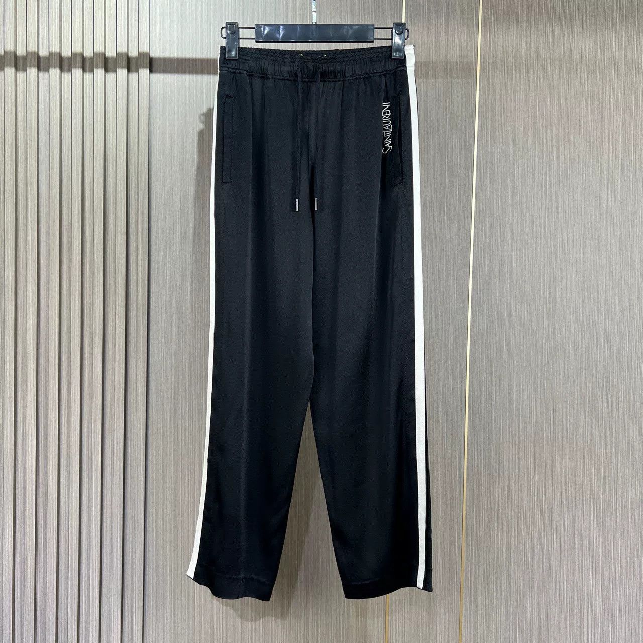 Saint Laurent Paris Saint Laurent Embroidered Acetate Long Pants Size US 36 / EU 52 - 1 Thumbnail