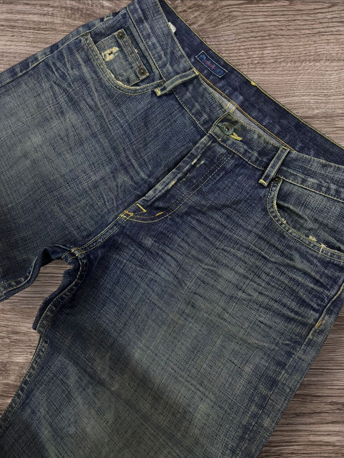 Jun Takahashi Kunna Kunna Japan Grunge Cross Shade Distress Jeans Size US 32 / EU 48 - 5 Thumbnail
