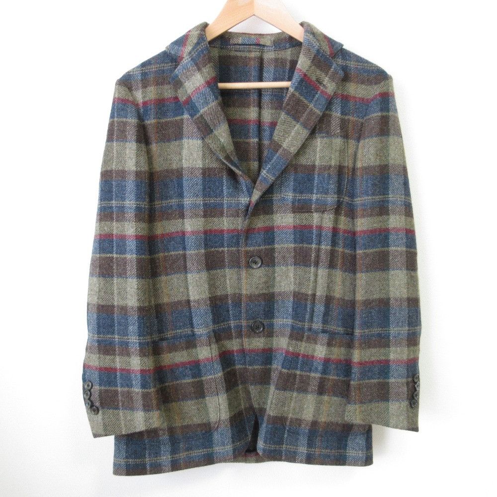Other Lardini Wool Check Tailored Jacket Others Outerwear DUTY FREE for USA