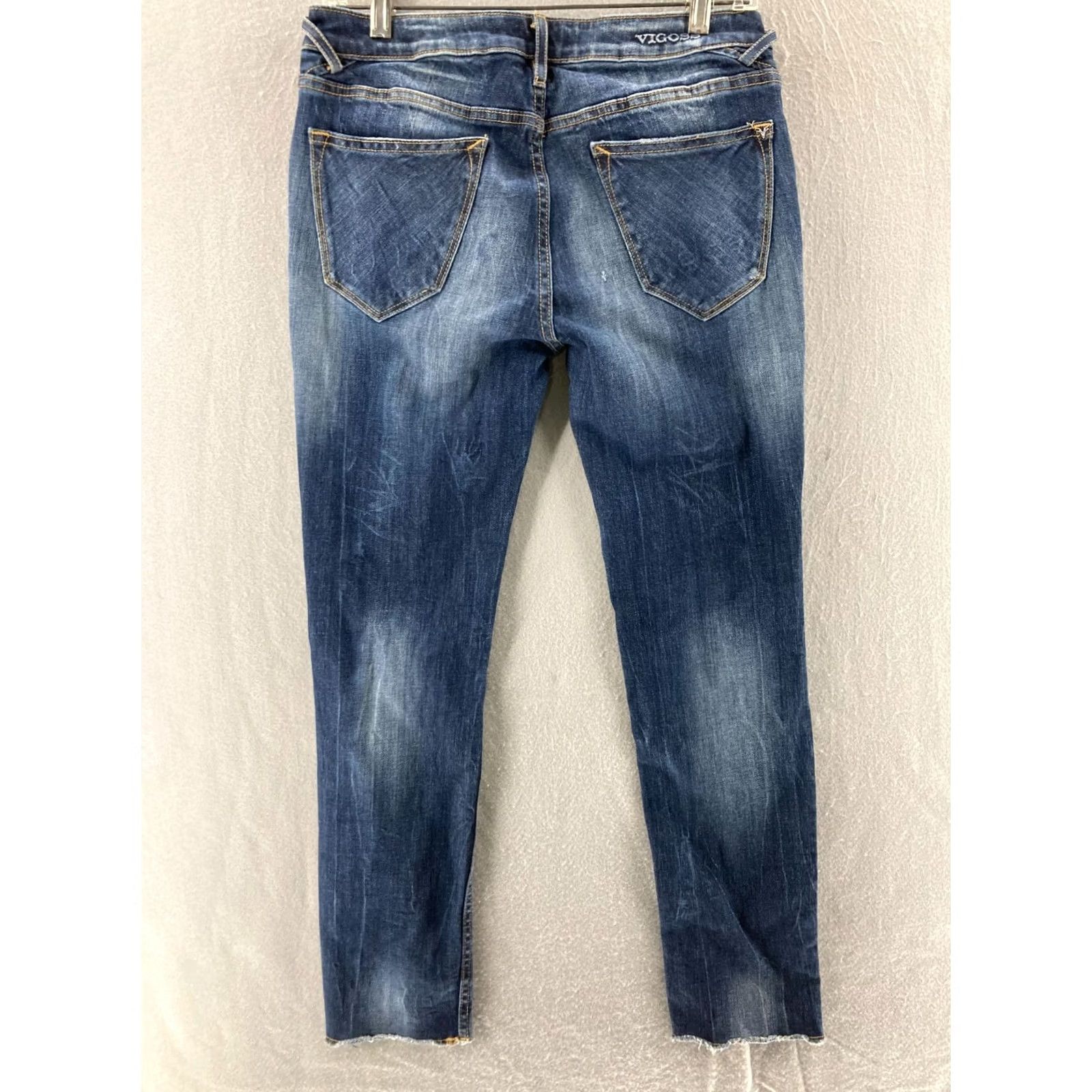 Vintage Vigoss Jeans Womens 28x27 Thompson Tomboy Skinny Pants Distressed Low Rise Size 28" / US 6 / IT 42 - 7 Thumbnail
