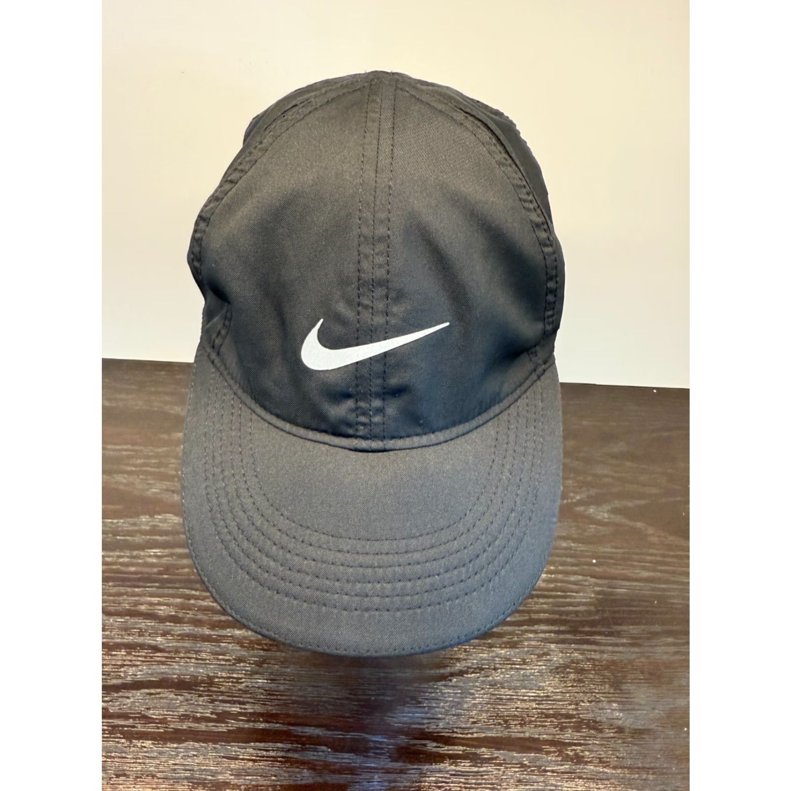 Nike Nike Hat Women One Size Black Dri-Fit Featherlight Strapback Run Tennis Size ONE SIZE - 2 Thumbnail
