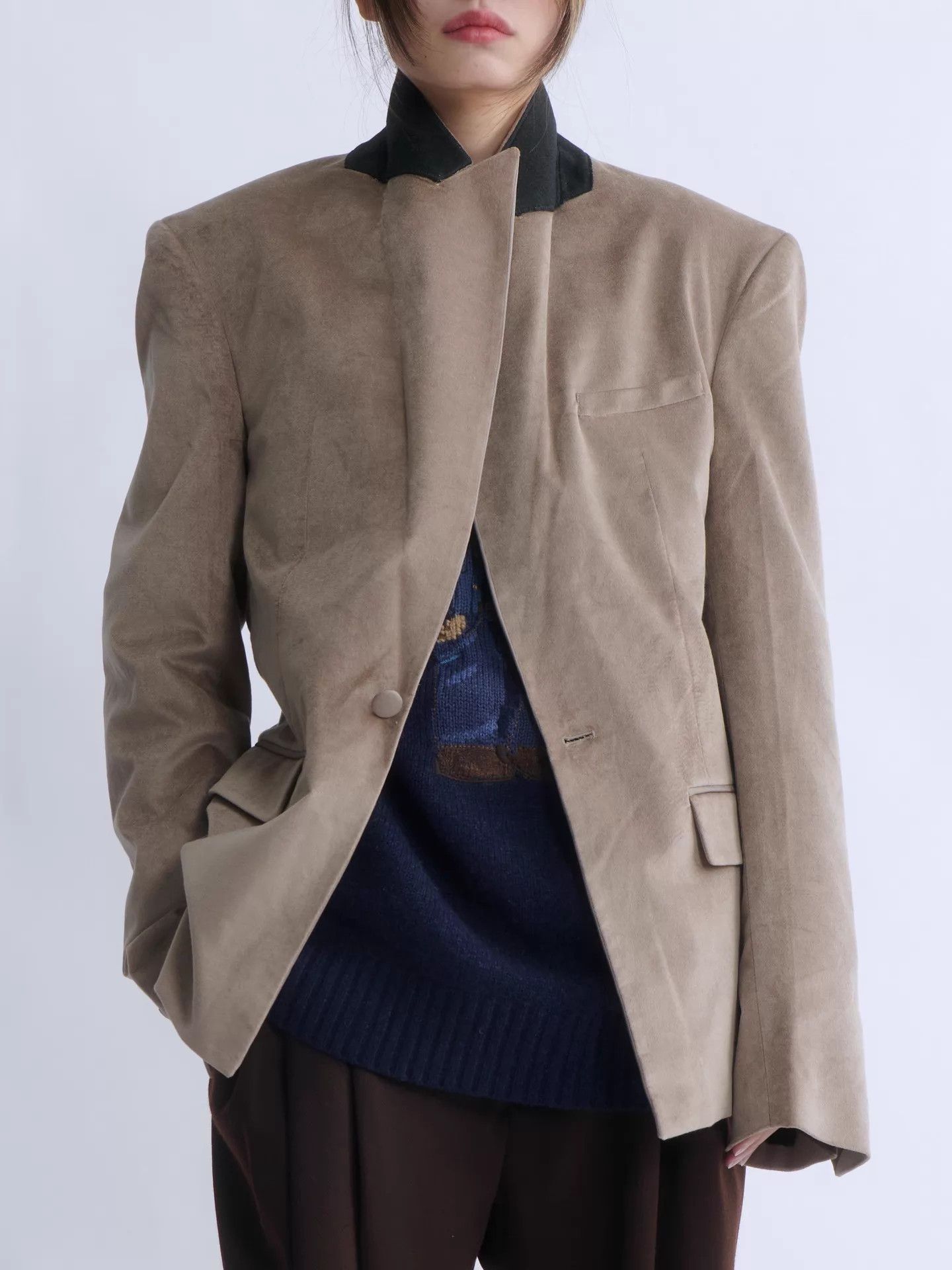 Amiri AMIRI Suede Silk-Collar Single-Breasted Blazer New w/ Tags Size 48R - 3 Thumbnail