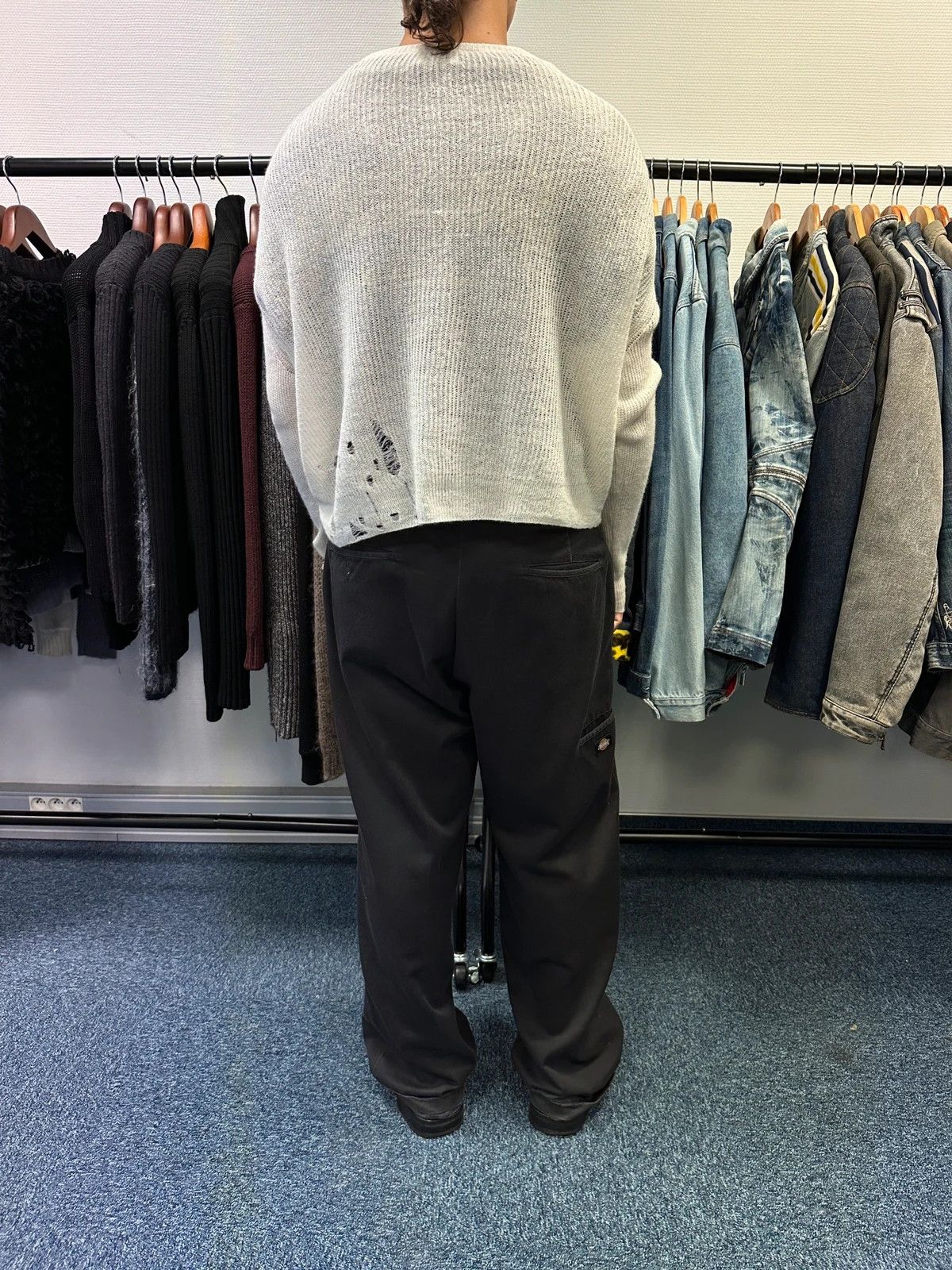 Acne Studios Acne Studio SS2017 Destroy Holes Knit Beige & White Sweater Size US S / EU 44-46 / 1 - 4 Thumbnail