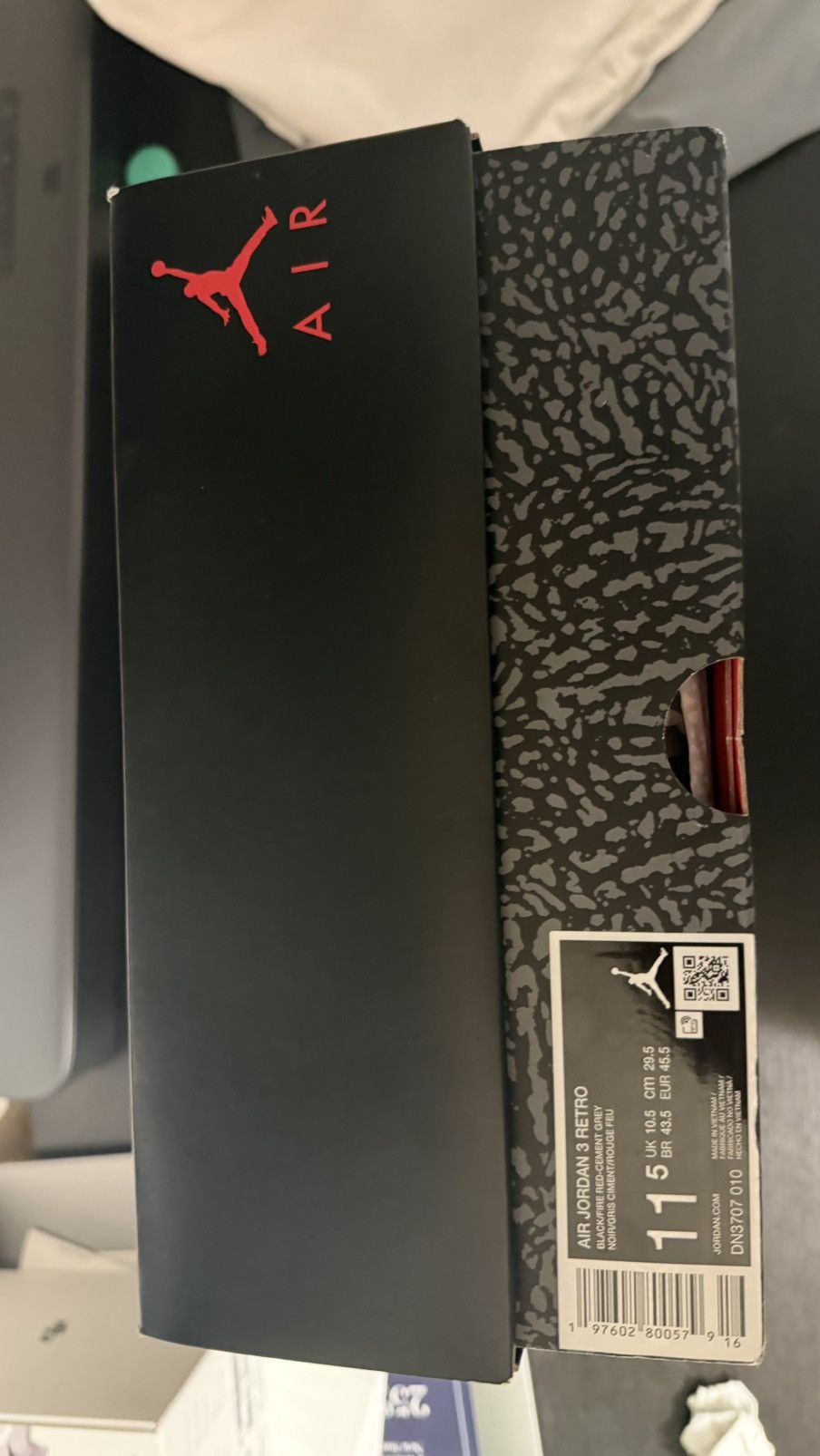 Jordan Brand Jordan 3 black cement Size US 11.5 / EU 44-45 - 10 Thumbnail