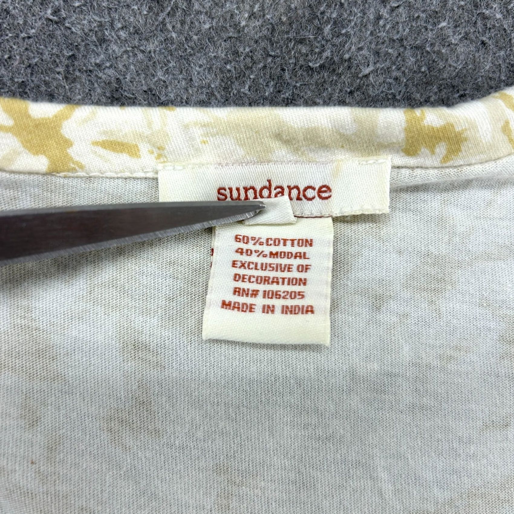 Vintage VINTAGE Sundance Shirt Womens M Yellow Red Floral Embroidered Butterfly Boho Casual Size M / US 6-8 / IT 42-44 - 5 Thumbnail