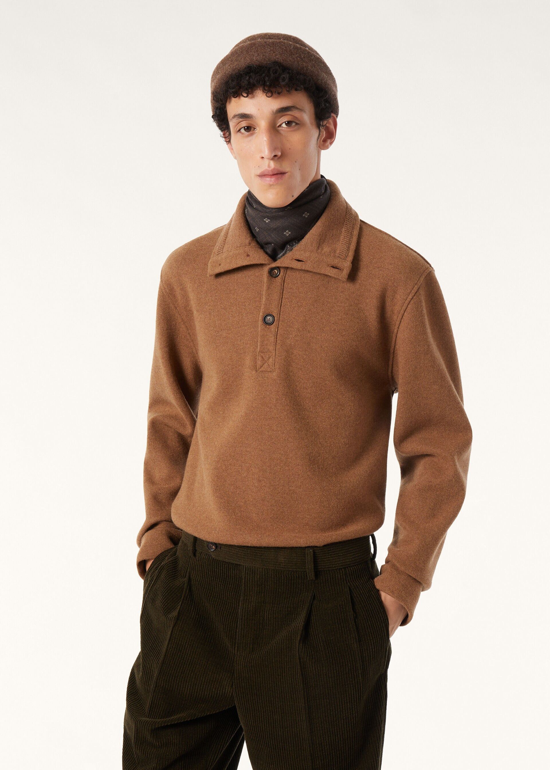 Loro Piana os11x0226 FAQ6242 Hazel Polo Shirt in Walnut Grace Size US S / EU 44-46 / 1 - 4 Thumbnail