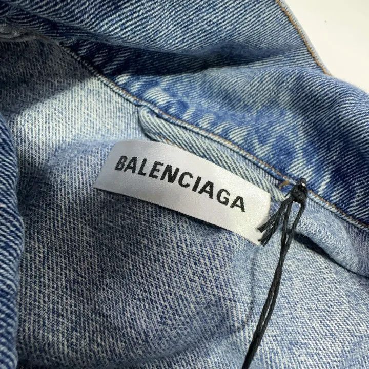 Balenciaga Balenciaga Women's Washed Denim Jacket 0079-2507 Size M / US 6-8 / IT 42-44 - 6 Thumbnail