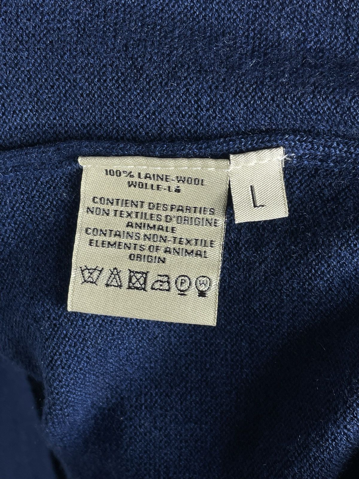 Designer × Hermes Hermes 100% Wool Navy Sweater Jumper Pull Luxury Old Money Size L / US 10 / IT 46 - 7 Thumbnail