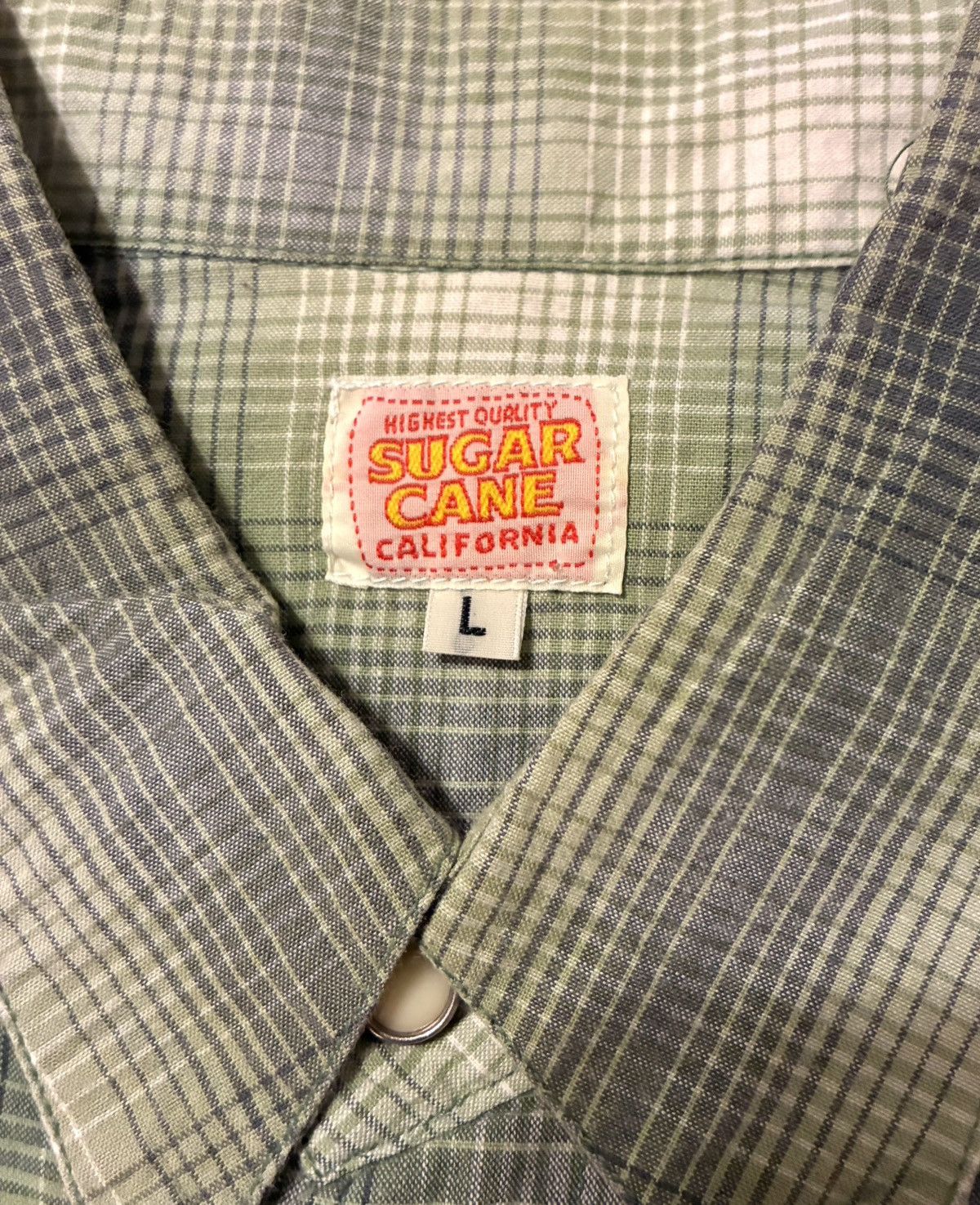 Sugar Cane SUGAR CANE TOYO ENTERPRISE SHADOW PLAID WESTERN SHIRT- LARGE Size US L / EU 52-54 / 3 - 9 Thumbnail