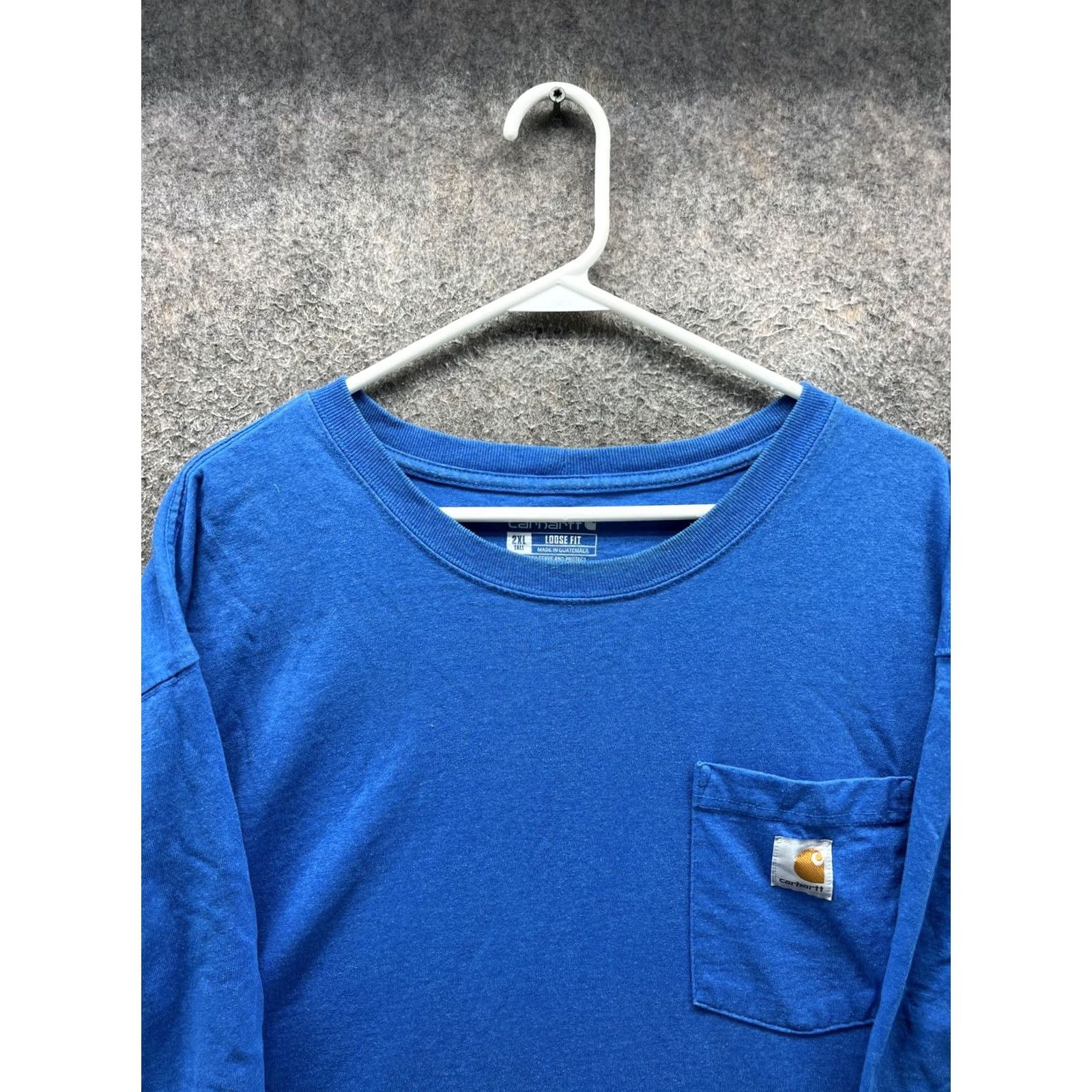 Carhartt Carhartt Shirt Mens 2XLT Blue K87 Pocket Tee Loose Fit Workwear Tagless Short Sleeve Casual Shirt Mens Boys Womens Size US XXL / EU 58 / 5 - 6 Thumbnail