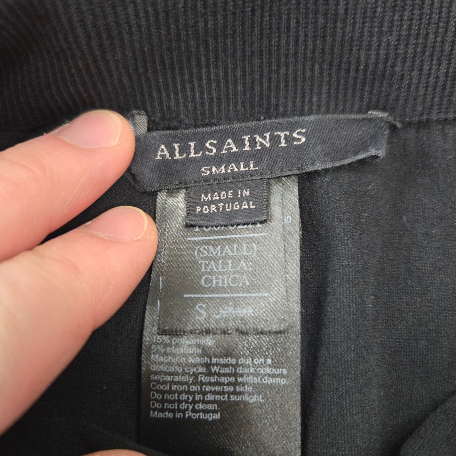 Allsaints Bri Seamless Ribbed Leggings Black Size Small Size 22" - 6 Thumbnail