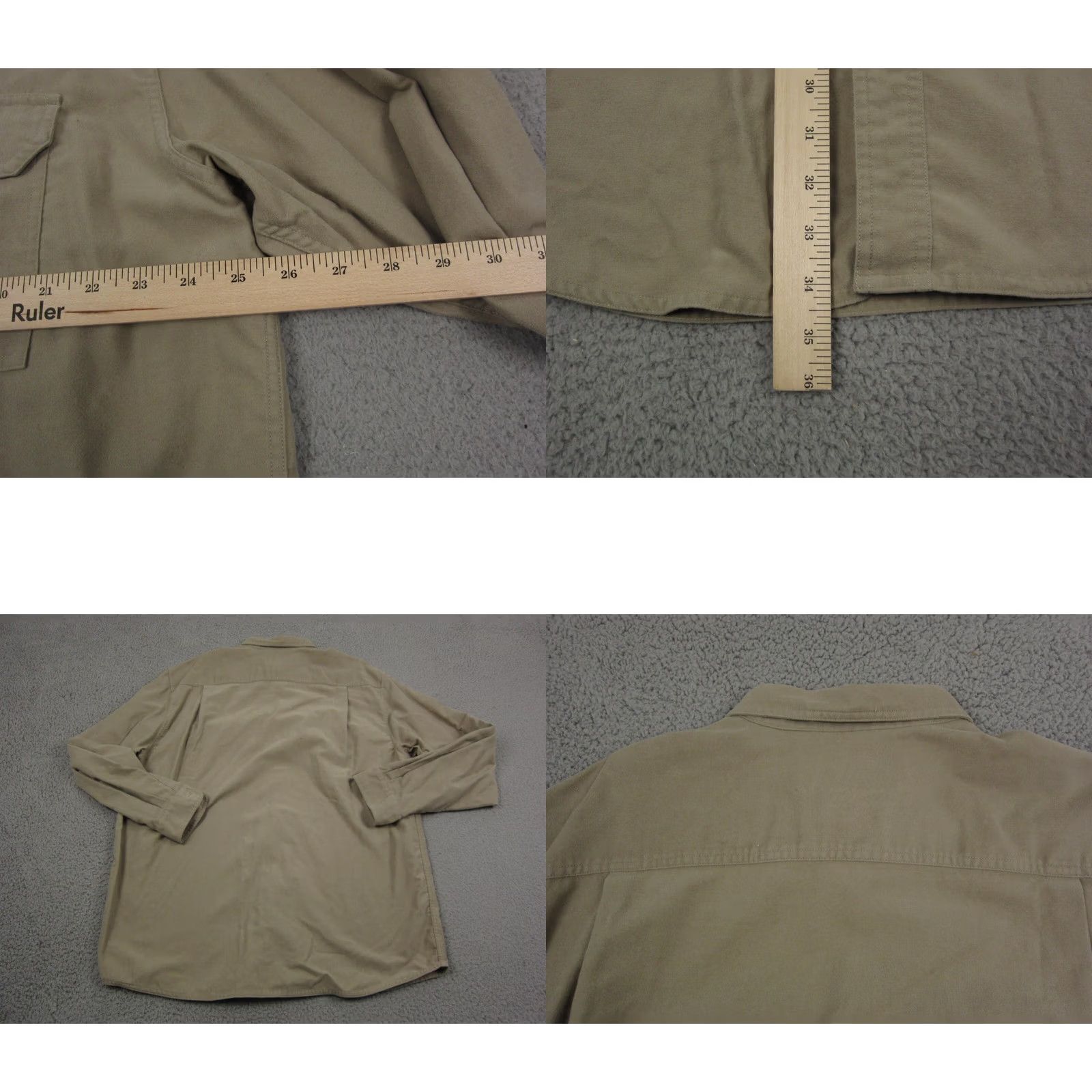 Eddie Bauer VINTAGE Eddie Bauer Shirt Mens LT Green Chamois Flannel 90s Shirt Big & Tall Mens Green 90s Eddie Bauer Shirt Size US L / EU 52-54 / 3 - 8 Thumbnail