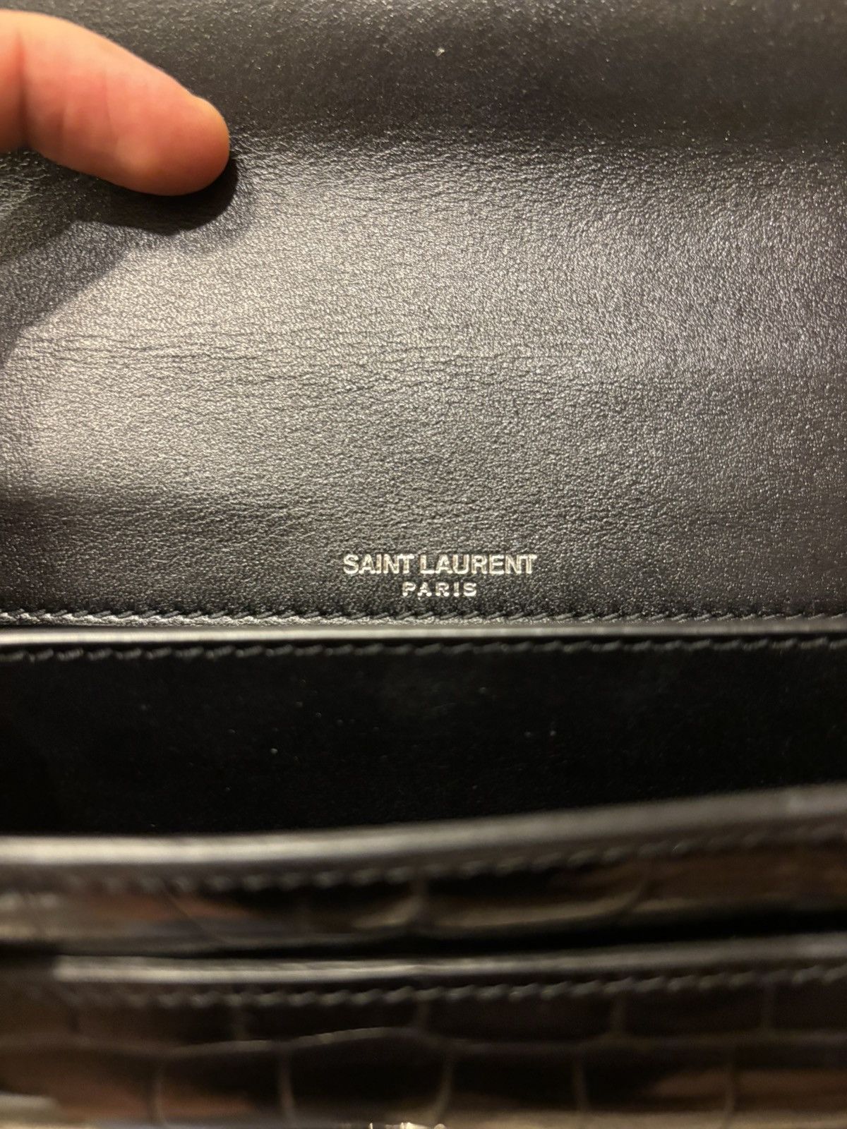 Saint Laurent Paris $25k Retail - Saint Laurent Crocodile Black Cassandra Bag Size ONE SIZE - 16 Thumbnail